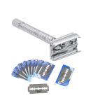 Buy Stainless Steel Double Edge Safety Razor Set | 20pcs Blades for Men | Premium Shaving Experience - Buy Online on GoSupps.com