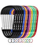 Carabiner Keychain Clip - Aluminum Carabeaner Key Clip,D Ring Shape Caribeener Hook Buckle,Spring Snap Key Chain Clips 12pcs 66lbs Multicolor - Buy Online on GoSupps.com