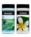 Spazazz Aromatherapy Spa & Bath Crystals 2PK - Eucalyptus Mint & Tropical Rain - 8.5 Oz for Relaxation & Wellness - Buy Online on GoSupps.com