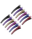 Sublaga Non-Slip Colorful Plastic Duckbill Hair Clips - 12 Pcs for Styling Women, Baby Kids, and Girls - 3.5 Inches (Frosted Color) - Buy Online on GoSupps.com