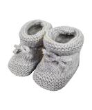 Royal Icon Baby Booties 0-3 Months - Warm & Safe Baby Slippers - Knitted Bow Baby Boots - Grey Ri359 - Buy Online on GoSupps.com