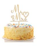 Wooden Mr and Mrs Cake Topper Wedding Cake Topper Bride and Groom Sign Wedding Engagement Cake Toppers Decoration Wedding Party Supplies (Style 2) - Buy Online on GoSupps.com