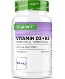 Buy Premium Vitamin D3 20 000 IU + K2 200 mcg MK7 - 100 Tablets - High Dose Vegetarian Lab Tested - International Shipping - Buy Online on GoSupps.com