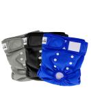 Slowton Washable Dog Diapers for Bitches | Eco-Friendly Soft Adjustable Incontinence Pants in Black Gray & Blue - Size M - Buy Online on GoSupps.com