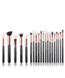Jessup Pro Makeup Brush Set - 20pcs Soft Natural Bristle Brushes for Foundation, Eyeshadow, Blush & Concealer - T165 Rose Gold & Pearl Black - Buy Online on GoSupps.com