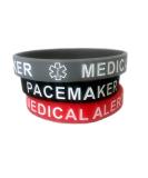 Buy Pacemaker Adult Silicone Medical Alert Bracelets Lot of 3 | International Shipping Available - Buy Online on GoSupps.com
