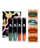 4PCS Halloween Matte Liquid Lipstick Kit | Long Lasting Waterproof Red Lip Gloss | Gothic Festive Lip Color - Buy Online on GoSupps.com