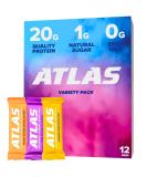 Atlas Protein Bar, Keto snack, Breakfast, Pre/Post workout, 10 pack, Ultimate Pack of Chocolate Cacao, Peanut Butter Choc. Chip, Vanilla Almond Chai, Almond Choc. Chip, Peanut Butter Raspberry, Mint Choc. Chip Ultimate Variety 10 Count (Pack of 1) - Buy Online on GoSupps.com