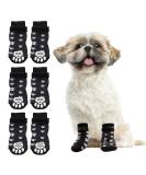 Ranypet Indoor Anti-Slip Socks for Dogs | 3 Pairs of Soft Adjustable Paw Protection for Seniors | Traction Control on Hardwood Floors - S S Paws Pattern - Buy Online on GoSupps.com