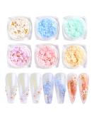 3D Flower Nail Charms - Acrylic Charms with Gold/Silver Beads for Nail Art - 6 Boxes - Nail Accessories for Women/Girls - DIY Nail Design - Buy Online on GoSupps.com