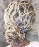 Lavender Crystal Bridal Wedding Hair Pins - JWICOS Bridal Hair Accessories Pack of 2 - Buy Online on GoSupps.com
