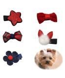 Hayaww 5 PCs Dog Hairpins & Clips - Premium Pet Accessories for Small Dogs & Cats (Red) - Stylish Hair Loops & Arches - Buy Online on GoSupps.com