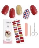 Kalolary Gel Nail Polish Strips Nail Gel Art Sticker Waterproof Full Nail Wraps Decal Sets with Scissors Nail File and Stick for Women Girls Nail Art Decor (UV/LED Lamp Required)-10 - Buy Online on GoSupps.com