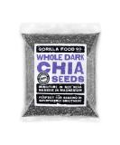 Gorilla Food Co. Whole Dark (Black) Chia Seeds - 200g - Raw Non-GMO - Buy Online on GoSupps.com