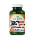 VitaVocal Energy Boost | Herbal Formula & Vision Support Supplement for Adults - 90 Capsules | International Shipping Available - Buy Online on GoSupps.com