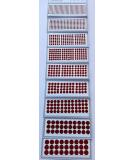 Deep Red Maroon Velvet Set of 9 Cards Indian Bindi for Women - Adhesive Body Jewelry & Tattoo Stickers for Bridal Forehead, Belly Decor & Crafts - Buy Online on GoSupps.com