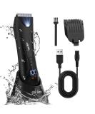 Premium Body Hair Trimmer for Men - Electric Razor for Pubic Armpits & Breasts with Charging Station - Buy Online on GoSupps.com
