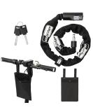 Emjollray E-Scooter Castle Lock - 2.62ft Robust Chain with 2 Keys for Ultimate Theft Protection | Ideal for E-Scooters & Bicycles (6mm Thick) - Buy Online on GoSupps.com