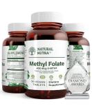 Natural Nutra Methyl Folate Supplement - Quatre Folic Support for Body Health - 90 Vegan Tablets - Buy Online on GoSupps.com