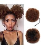 JHZHONG Afro Puff Drawstring Ponytail for Black Women Short Kinky Curly Afro Ponytail Synthetic Hair Afro Bun Drawstring Ponytail for Women Dark brown/T30(small size(Pack of 2) small size(Pack of 2) Dark brown/T30 - Buy Online on GoSupps.com