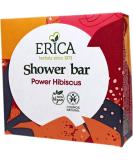 Erica Shower Bar Power Hibiscus - Nourishing Shea Butter Sweet Almond Oil & Aloe Vera - 95g - International Shipping - Buy Online on GoSupps.com
