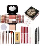 All-in-One Makeup Kit for Women: 54 Color Eyeshadow Palette Eyeliner Mascara Brushes & Lipstick - Shop Internationally - Buy Online on GoSupps.com