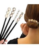 4-Piece Pearl Flower Hair Bun Maker Set | Women's & Girls' Hair Styling Tools - Donut Hair Dutt & Knot Holder - Buy Online on GoSupps.com
