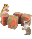 Hitkmi 12PCS Natural Bunny Chew Toys - Timothy & Carrot Biscuit Molar Treats for Rabbit/Hamster/Guinea Pig - Handmade Nutritious Toys for Small Animals - Buy Online on GoSupps.com