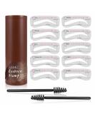 Eyebrow Stamp Shaping Kit - Waterproof Brow Stamp with 10 Reusable Templates for Perfect Eyebrows - Buy Online on GoSupps.com