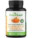Forest Leaf - Quercetin 500mg - Quercetin with Bromelain, Vitamin C & Sting Nettle 90 Veggie Capsules - Advanced Natural Allergy Health Anti Histamine - Immune, Cardiovascular & Respiratory Support 90 Count (Pack of 1) - Buy Online on GoSupps.com