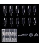 Kads 120 Pieces Transparent Full Cover Dual Nail System Forms - UV Gel Acrylic Nail Tips with Scale for Extensions | Model 9 - Best for Nail Art - Buy Online on GoSupps.com