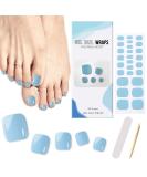 Ceboic Half-Hardened Gel Nail Foils - 26 Self-Adhesive Colorful Pedi Wraps | Mysterious Blue UV Nail Art Stickers for Women & Girls - Buy Online on GoSupps.com
