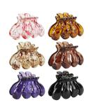 6 Pack Clear Tortoise Shell Leopard Hair Claw Clips for Women - Decorative Hair Barrettes for Thin & Thick Hair - Buy Online on GoSupps.com