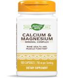 Nature's Way Calcium & Magnesium Mineral Complex - Bone Health Support - 750mg - 100 Capsules - Buy Online on GoSupps.com