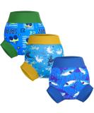 Flyish Direct Reusable Waterproof Swimming Diaper for Babies | Boys & Girls Bathing Clothes | Size S/2T (1-2 Years) - Blue - Buy Online on GoSupps.com