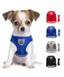 Buy Reflective Soft Padded Dog Harness & Cat Dishes for Small Dogs - Air-Mesh Breast Harness (M: 35-39cm) - Blue | International Shipping Available - Buy Online on GoSupps.com