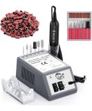 Professional Electric Nail Drill 20000 RPM Efile Manicure Grinder with Bits and Sanding Bands (Grey) - Buy Online on GoSupps.com