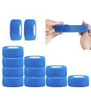 Anampion Self-Adhesive Bandage - 12 Rolls 2.5cm x 4.5m | Elastic Sports & Vet Wrap | Blue Color - Ideal for Wrist Support - Buy Online on GoSupps.com