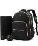 Diaper Bag Backpack  LOVEVOOK Quilted Baby Bag with Changing Pad & Pacifier Holder Travel Diaper Bags with USB Charging Port Black - Buy Online on GoSupps.com