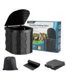 FQFMO Portable Camping Toilet with Lid, Portable Toilet for Adults, Foldable Car Travel Toilet Adults Potty with Carry Bag for Camping, Hiking, Boat, Long Trips, Fishing, Beach - Buy Online on GoSupps.com