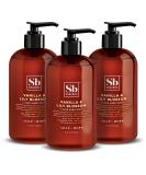 Soapbox Vanilla & Lily Blossom Liquid Hand Soap - Vegan Cruelty Free Cleanser for Bathroom and Kitchen - 12oz Pump Bottles (Pack of 3) - Buy Online on GoSupps.com