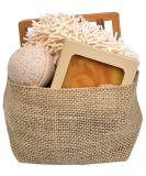 Fabulous Frannie All Natural Patchouli Gift Basket - 4oz Soap Bath Bomb Soap Dish & Sponge - Perfect Eco-Friendly Gift - Buy Online on GoSupps.com