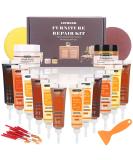 Lifreer Wood Furniture Repair Kit - High-Performance Wood Filler with Beeswax - 26 Pcs for Hardwood Floor Scratch, Cracks, Holes, Laminate, Table, Door - Buy Online on GoSupps.com