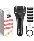 Professional Electric Foot Callus Remover | 4400 RPM, 2 Speeds | Ideal Gift for Smooth, Soft Feet | Black, 6 Rollers - Buy Online on GoSupps.com