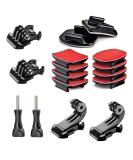 Helmet Mounts Kit for GoPro & Action Cameras - Adhesive Sticky Mounts, Buckle, Thumb Screws - Compatible with GoPro Hero, DJI, Insta360, AKASO, SJCAM - Buy Online on GoSupps.com