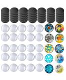 80pcs Round Glass Magnets & Clear Cabochons Set for DIY Crafts, Fridge, Office & Whiteboard - Buy Online on GoSupps.com
