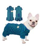 Tony Hoby Shirts for Dogs | Soft & Breathable Dog T-Shirt - Striped Suit for Small Medium & Large Boys (Dark Blue L) - Buy Online on GoSupps.com