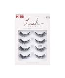 KISS Lash Couture Faux Mink False Eyelashes Multipack, Knot-Free Lash Band, Reusable, Contact Lens Friendly, Easy To Apply, Ultrafine, Tapered, Synthetic Fake Lashes, Style Jubilee, 4 Pairs Jubilee 4 Pair (Pack of 1) - Buy Online on GoSupps.com
