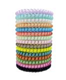 15 Pcs Spiral Hair Ties - Candy Color Coil Elastics - No Crease Hair Coils - Multicolor Telephone Cord Plastic Hair Ties - Buy Online on GoSupps.com