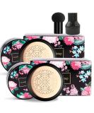 2 Pack Mushroom Head Air Cushion CC Cream BB Cream Concealer Lasting Nude Makeup Moisturizing Brightening Pigment CC Liquid Foundation Ivory - Buy Online on GoSupps.com